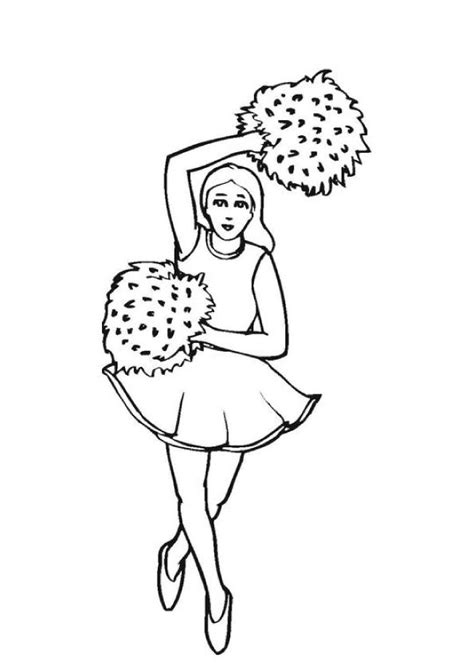 cheerleader coloring pages color info