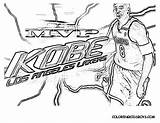 Coloring Pages Kobe Bryant Lebron Basketball Nba James Shoes Jordan Michael Team Printable Curry Lakers Cavaliers Cleveland Color Players Boys sketch template