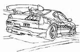Drifting S15 Trace Drift Initial Colouring Furious Ausmalbilder sketch template