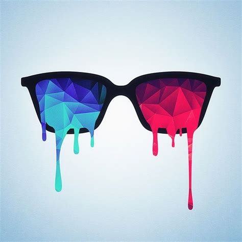 tableau poster affiche psychedelic nerd glasses by badbugs art