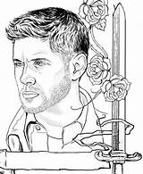 Supernatural Dean Winchester Desenhos Colorir Castiel sketch template