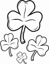 Coloring Shamrocks St Shamrock Pages Printable Patrick Patricks Color Clip Kids Four Drawing Line Printables Irish Clover Cards Small Template sketch template