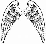Wings Coloring Angel Pages Wing Printable Print Colouring sketch template