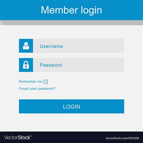 login interface username  password fl vector image