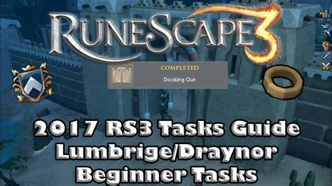 rs task guide lumbrigdedraynor beginner tasks shortest route  quick completion youtube