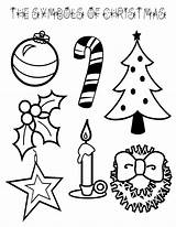 Christmas Symbols Coloring Drawing Drawings Easy Simple Pages Kids Countdown Scene Card Clip Days Natale Draw Printable Disegni Color Sheets sketch template