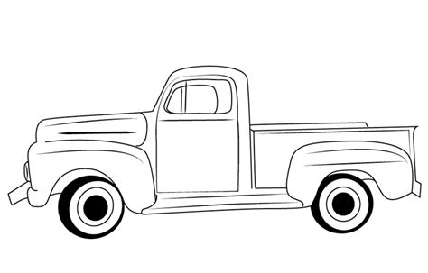 classic ford truck coloring  drawing sheet truck coloring pages