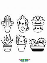 Kawaii Coloring Pages Animal Cactus Cute Drawings Clipart Tsgos Succulent Disney Doodle Easy Choose Board sketch template