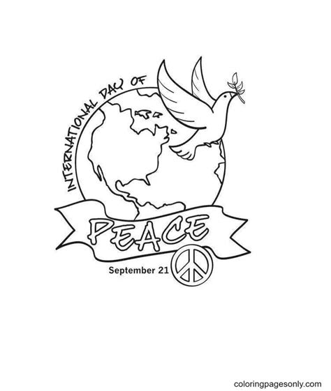 peace  love coloring pages international day  peace coloring