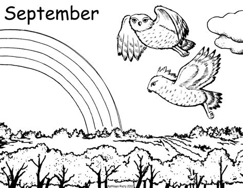 september coloring pages    print