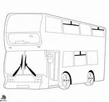 Coloring Bus Decker Double Pages Buses Printable Drawing Dot Vans Categories sketch template
