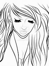 Girl Hipster Drawing Easy Coloring Drawings Cool Pages Lineart Tumblr Girls Simple Sketch Sketches Deviantart People Line Pencil Draw Getdrawings sketch template