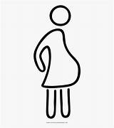 Pregnant Coloring Woman Line Clipartkey sketch template