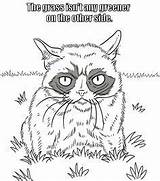 Coloring Grumpy Cat Pages Colouring Google Adult sketch template