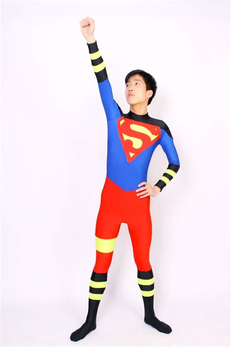 ensnovo superman costume adult superman of steel costume super hero