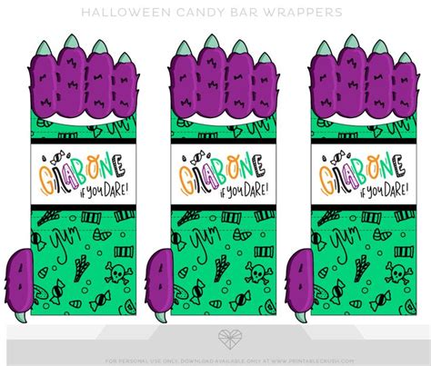candy wrappers httpsprintablecrushcomfree printable halloween