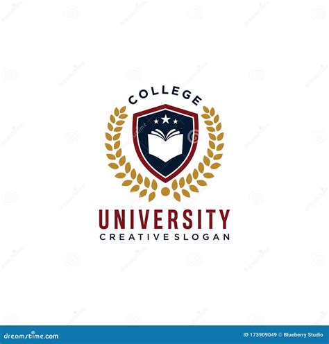 college logo design template vector illustration university college logo badges emblems signs