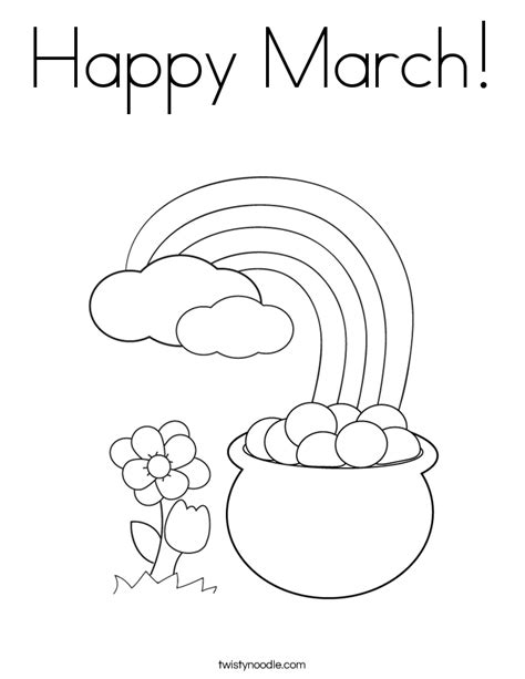 happy march coloring page twisty noodle