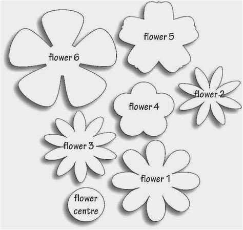 paper flower templates printable  printableecom flower