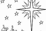 Star Bethlehem Coloring Christmas Pages Grandparents Chanukah Jesus sketch template