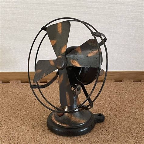 【やや傷や汚れあり】00s 10s 20s アンティーク the mysto mfg co ジャパンカラー 扇風機 fan メタルボックス