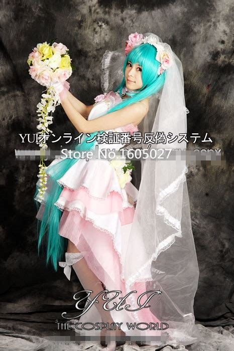 Vocaloid Hatsune Miku Wedding Dress Cosplay Anime Costumes Party