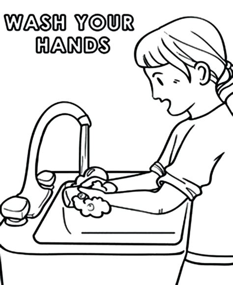 hand washing drawing  getdrawings