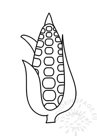 corn   leaves template coloring page