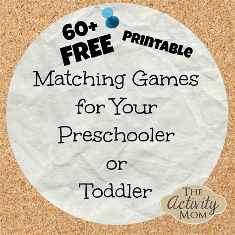 activity mom  printable matching games