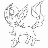 Leafeon Pokemon Lineart Eevee Kolorowanki Evolutions Dzieci Phyllali Maling Sztuka Darmowe Kolory sketch template