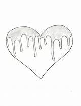 Blood Dripping Drawing Heart Bloody Getdrawings sketch template