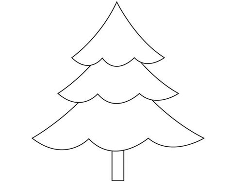 plain christmas tree coloring page
