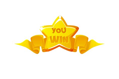 golden star badge  win game award icon    png