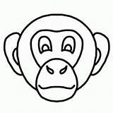 Face Coloring Animal Monkey Pages Drawing Faces Cartoon Animals Clipart Drawings Head Cute Draw Simple Cheetah Pig Elephant Wild Clip sketch template