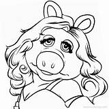 Piggy Muppets Xcolorings Beaker Bunsen Honeydew 138k sketch template
