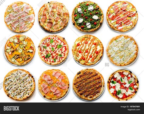 types pizzas image photo  trial bigstock