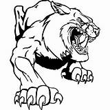 Wildcat Clipart Mascot Drawing Cliparts Wildcats Claw Wild Cat Tattoo Logo Jaguar Library Drawings Football Pages Kentucky Coloring Colorless Evil sketch template