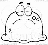 Blob Clipart Pudgy Sad Cartoon Drunk Smiling Cory Thoman Outlined Coloring Vector Royalty Clipartof Protected Collc0121 sketch template