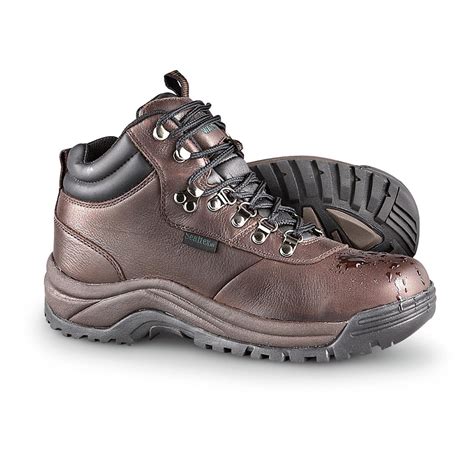 mens propet cliff walker waterproof hiking boots brown  hiking boots shoes
