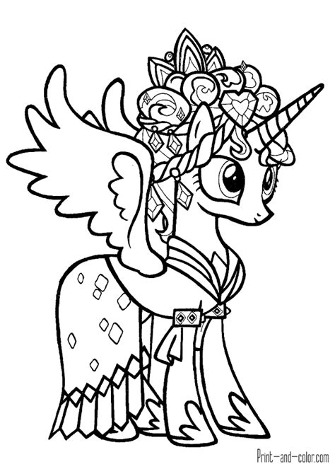pony coloring pages print  colorcom unicorn coloring
