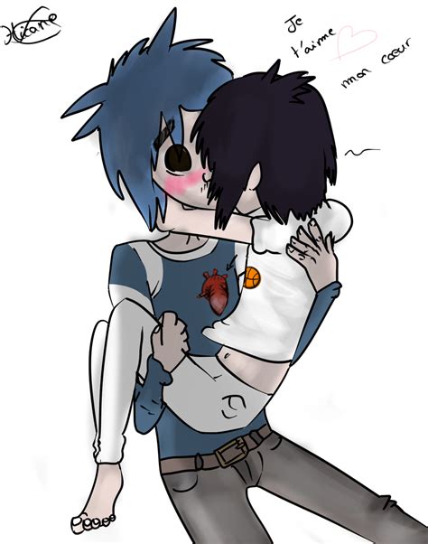 2d And Noodle Kissu By Hicane On Deviantart