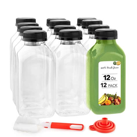 buy  oz juice bottles  caps  juicing  pack reusable clear empty plastic bottles