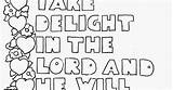 Delight Lord Psalm sketch template