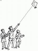 Drawing Kite Sankranti Makar Pages Kids Coloring Sketch Indian Getdrawings Human Kites sketch template