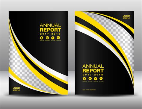 yellow  black cover template vector design