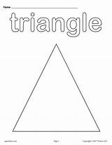 Worksheets Worksheet Preschoolers Triangles Supplyme Tracing Emasscraft sketch template