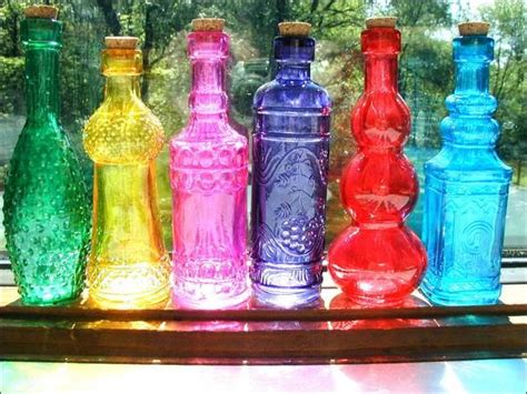 The 25 Best Colored Glass Bottles Ideas On Pinterest Small Glass