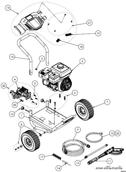 simpson ps pressure washer parts accessories breakdown owners manual