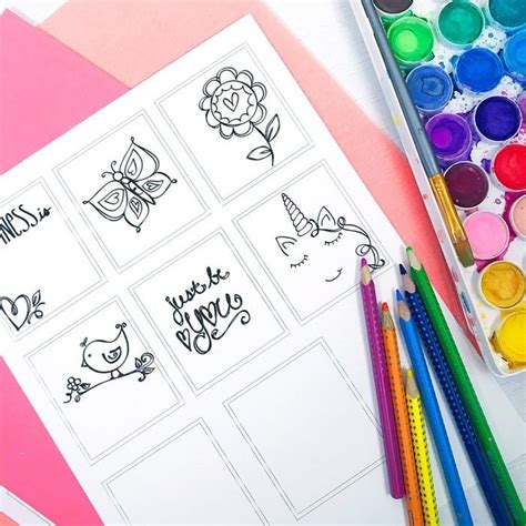 print  color mini coloring pages  directions