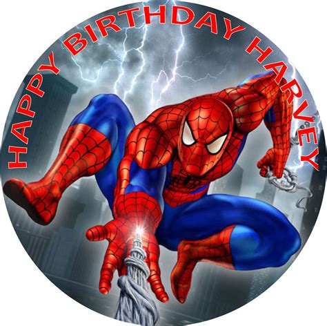 spiderman birthday cake edible  birthday cake topper decoration ebay